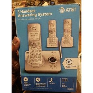 AT&T 3 Handset Answering System Telephone EL52319 Tested Working